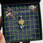 To My Beautiful Soulmate Sunflower Necklace In Your Eyes I Have Found My Home Clan Lamont Tartan Jewelry For Girlfriend