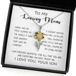 Sunflower Pendant Necklace - To My Loving Mom - Your Warmth Gve Me Comfort Mother's Day Gift Necklace Form Son