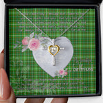 Gift For My Beautiful Girlfriend Necklace Valentine Necklace Clan Forrester Hunting Tartan Cross Dancing Necklace Scottish Tartan Jewelry