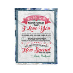 Scotstee Shop - Personalized To My Wife Art To My Wife How Special Gifts Fleece Blanket
