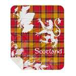 Sherpa Blanket - Tartan Blanket Thistle and Lion Scottish Clan Scrymgeour Plaid Blanket, plaid sherpa blanket queen,purple sherpa blanket,queen sherpa blanket,queen size sherpa blanket,red sherpa blanket,scottish tartan blankets,sherpa blanket,sherpa christmas blanket