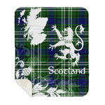 Sherpa Blanket - Tartan Blanket Thistle and Lion Scottish Clan Tweedside Plaid Blanket, plaid sherpa blanket queen,purple sherpa blanket,queen sherpa blanket,queen size sherpa blanket,red sherpa blanket,scottish tartan blankets,sherpa blanket,sherpa christmas blanket