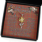 To My Beautiful Soulmate Sunflower Necklace In Your Eyes I Have Found My Home Clan Hepburn Modern Tartan Jewelry For Girlfriend, Tartan Sunflower Pendant Necklace, Scottish Tartan Jewelry, valentine necklace, necklace girlfriend, necklace for wife, cute necklaces for girlfriend, jewelry for girlfriend, to my soulmate necklace, to my future wife necklace