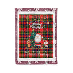 Personalized Gift Tartan Plaid Blanket Clan Christie With Funny Santa Snowman Reindeer Merry Christmas Fleece Blanket, Home Living Room, Plaid Blanket, Tartan Blanket, Scottish Blanket, Buffalo fleece blanket, Christmas Blanket