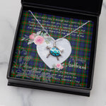 Sea Turtle Necklace Gift for My Beautiful Girlfriend Valentines Necklace Clan Gunn Modern Tartan Blue Turtle Necklace
