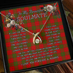 To My Beautiful Soulmate Necklace In Your Eyes I Have Found My Home Clan Dewar Tartan Wishbone Dancing Necklace