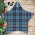 Earl Of St Andrews Tartan Ornament Star Ornament, Christmas Star Decorations, ceramic ornament, Plaid Star Ceramic Ornament, Christmas Ornament Decorations Gift
