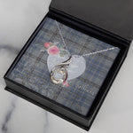 Rising Phoenix Necklace - Valentine Necklace Clan Tweedie Tartan Gift for Girlfriend, Gift for My Wife Rising Phoenix Necklace