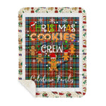 Personalized Gift Tartan Plaid Blanket Clan Caledonia With Christmas Cookie Baking Crew Christmas Gift Sherpa Blanket, tartan sherpa blanket,buffalo plaid sherpa blanket,christmas sherpa blanket,Christmas Throw Blanket,green plaid sherpa blanket,green sherpa blanket