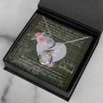 Rising Phoenix Necklace - Valentine Necklace Clan Cochrane Hunting Tartan Gift for Girlfriend, Gift for My Wife Rising Phoenix Necklace