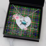 Sea Turtle Necklace Gift for My Beautiful Girlfriend Valentines Necklace Clan Reid Tartan Blue Turtle Necklace