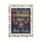Personalized Gift Tartan Plaid Blanket Clan Hunter With Christmas Cookie Baking Crew Christmas Gift Blanket, Plaid Blanket, Christmas Fleece Blanket, Christmas Blanket, Tartan Blanket, Scottish Blanket, Scotland Blanket, Family Name Blanket, Custom Blanket, Personalized Blanket