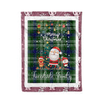 Personalized Gift Tartan Plaid Blanket Clan Tweedside With Funny Santa Snowman Reindeer Merry Christmas Fleece Blanket, Home Living Room, Plaid Blanket, Tartan Blanket, Scottish Blanket, Buffalo fleece blanket, Christmas Blanket
