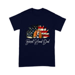 Vintage USA Best Basset Hound Dad Ever American Flag 4th Of July Shirt - Scotstee Shop