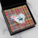 Sea Turtle Necklace Gift for My Beautiful Girlfriend Valentines Necklace Clan Ogilvie Of Airlie Ancient Tartan Blue Turtle Necklace