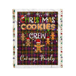 Personalized Gift Tartan Plaid Blanket Clan Carnegie Modern With Christmas Cookie Baking Crew Christmas Gift Blanket, Plaid Blanket, Christmas Fleece Blanket, Christmas Blanket, Tartan Blanket, Scottish Blanket, Scotland Blanket, Family Name Blanket, Custom Blanket, Personalized Blanket