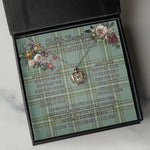 To My Beautiful Soulmate In Your Eyes I Have Found My Home Clan Kelly Tartan Crown Pendant Necklace