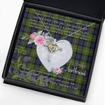 Gift For My Beautiful Girlfriend Necklace Valentine Necklace Clan Ferguson Tartan Cross Dancing Necklace Scottish Tartan Jewelry