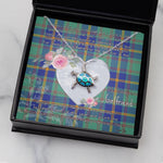 Sea Turtle Necklace Gift for My Beautiful Girlfriend Valentines Necklace Clan Us Marine Tartan Blue Turtle Necklace
