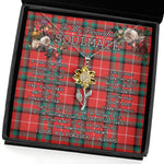 To My Beautiful Soulmate Sunflower Necklace In Your Eyes I Have Found My Home Clan Glas Red Tartan Jewelry For Girlfriend, Tartan Sunflower Pendant Necklace, Scottish Tartan Jewelry, valentine necklace, necklace girlfriend, necklace for wife, cute necklaces for girlfriend, jewelry for girlfriend, to my soulmate necklace, to my future wife necklace