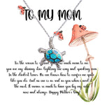 Opal Turtle Necklace - Mom Necklace, Gift Necklace For Mom Always Love You, Mother Neckalce
