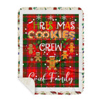 Personalized Gift Tartan Plaid Blanket Clan Crief With Christmas Cookie Baking Crew Christmas Gift Sherpa Blanket, tartan sherpa blanket,buffalo plaid sherpa blanket,christmas sherpa blanket,Christmas Throw Blanket,green plaid sherpa blanket,green sherpa blanket