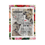 Scotstee Shop - Personalized Gift Letter To My Husband Present New Home, Couple Lions Cute Gift Fleece Blanket