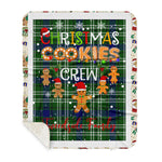 Personalized Gift Tartan Plaid Blanket Clan Tweedside With Christmas Cookie Baking Crew Christmas Gift Sherpa Blanket, tartan sherpa blanket,buffalo plaid sherpa blanket,christmas sherpa blanket,Christmas Throw Blanket,green plaid sherpa blanket,green sherpa blanket