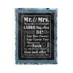 Scotstee Shop - Fleece Blanket - Gift Husband Mr And Mrs Married Love Forever Gifts Fleece Blanket