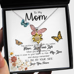 Sunflower Pendant Necklace - To My Mom Necklace, I'll Be By Your Side, To My Mom Gift Neckalce