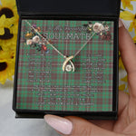 To My Beautiful Soulmate Necklace In Your Eyes I Have Found My Home Clan MacKinnon Hunting Ancient Tartan Wishbone Dancing Necklace