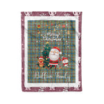 Personalized Gift Tartan Plaid Blanket Clan Balfour With Funny Santa Snowman Reindeer Merry Christmas Fleece Blanket, Home Living Room, Plaid Blanket, Tartan Blanket, Scottish Blanket, Buffalo fleece blanket, Christmas Blanket