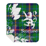 Sherpa Blanket - Tartan Blanket Thistle and Lion Scottish Clan Young Plaid Blanket, plaid sherpa blanket queen,purple sherpa blanket,queen sherpa blanket,queen size sherpa blanket,red sherpa blanket,scottish tartan blankets,sherpa blanket,sherpa christmas blanket