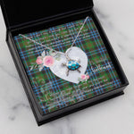 Sea Turtle Necklace Gift for My Beautiful Girlfriend Valentines Necklace Clan Newlands Tartan Blue Turtle Necklace
