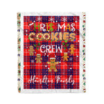 Personalized Gift Tartan Plaid Blanket Clan Hamilton With Christmas Cookie Baking Crew Christmas Gift Blanket, Plaid Blanket, Christmas Fleece Blanket, Christmas Blanket, Tartan Blanket, Scottish Blanket, Scotland Blanket, Family Name Blanket, Custom Blanket, Personalized Blanket