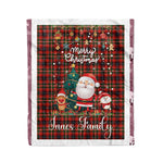 Personalized Gift Tartan Plaid Blanket Clan Innes of Moray With Funny Santa Snowman Reindeer Merry Christmas Fleece Blanket, Home Living Room, Plaid Blanket, Tartan Blanket, Scottish Blanket, Buffalo fleece blanket, Christmas Blanket