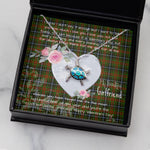 Sea Turtle Necklace Gift for My Beautiful Girlfriend Valentines Necklace Clan Brisbane Tartan Blue Turtle Necklace
