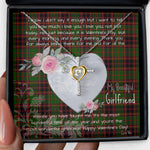 Gift For My Beautiful Girlfriend Necklace Valentine Necklace Clan Buchan Tartan Cross Dancing Necklace Scottish Tartan Jewelry