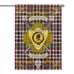 House Flag - Borthwick Ancient Irish Shield Celtic Cross Tartan Garden Flag St Patrick's Day Garden Flag