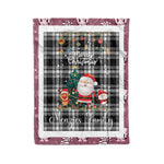 Personalized Gift Tartan Plaid Blanket Clan Menzies Modern With Funny Santa Snowman Reindeer Merry Christmas Fleece Blanket, Home Living Room, Plaid Blanket, Tartan Blanket, Scottish Blanket, Buffalo fleece blanket, Christmas Blanket