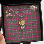 To My Beautiful Soulmate Sunflower Necklace In Your Eyes I Have Found My Home Clan Crawford Modern Tartan Jewelry For Girlfriend