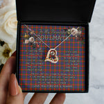 To My Beautiful Soulmate Necklace In Your Eyes I Have Found My Home Clan Fraser of Lovat Tartan Forever Love Necklace