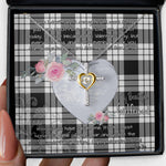 Gift For My Beautiful Girlfriend Necklace Valentine Necklace Clan MacFarlane Black & White Tartan Cross Dancing Necklace Scottish Tartan Jewelry