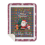 Personalized Gift Tartan Plaid Blanket Clan MacIntyre Ancient With Funny Santa Snowman Reindeer Merry Christmas Gift Sherpa Blanket, blue plaid sherpa blanket,blue tartan sherpa blanket,Buchan,buffalo plaid sherpa blanket,christmas sherpa blanket,Christmas Throw Blanket