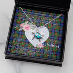 Sea Turtle Necklace Gift for My Beautiful Girlfriend Valentines Necklace Clan MacLaren Tartan Blue Turtle Necklace