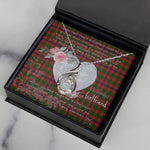 Rising Phoenix Necklace - Valentine Necklace Clan Skene Tartan Gift for Girlfriend, Gift for My Wife Rising Phoenix Necklace