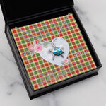 Sea Turtle Necklace Gift for My Beautiful Girlfriend Valentines Necklace Clan Gibson Tartan Blue Turtle Necklace