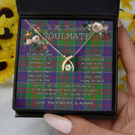 To My Beautiful Soulmate Necklace In Your Eyes I Have Found My Home Clan Stewart of Appin Hunting Tartan Wishbone Dancing Necklace