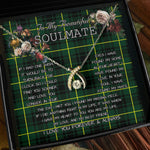 To My Beautiful Soulmate Necklace In Your Eyes I Have Found My Home Clan MacArthur Modern Tartan Wishbone Dancing Necklace
