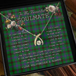 To My Beautiful Soulmate Necklace In Your Eyes I Have Found My Home Clan Davidson Modern Tartan Wishbone Dancing Necklace